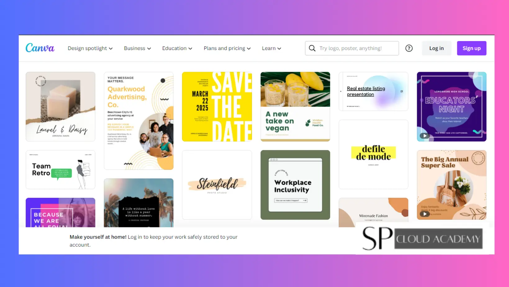 Canva is an educational and personal branding tool