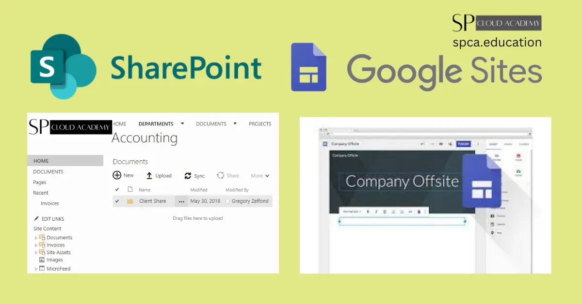A comparison statement on Microsoft SharePoint vs. Google Sites